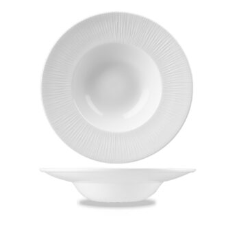 Piatto Fondo Bamboo Bianco Falda Larga – Churchill