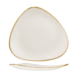 Piatto Triangolare Piano Stonecast Barley White – Churchill Piatto Triangolare Piano Stonecast Barley White – Churchill