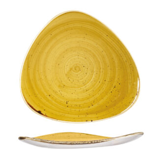 Piatto Triangolare Piano Stonecast Mustard Seed Yellow – Churchill Piatto Triangolare Piano Stonecast Mustard Seed Yellow – Churchill