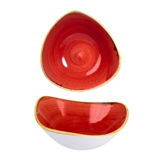 Piatto Triangolare Fondo Stonecast Berry Red – Churchill