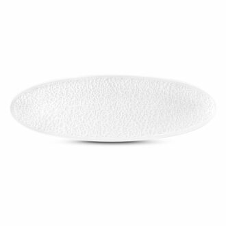 Piatto Ovale Bianco Pieno Rilievo Nori – Seltmann Piatto Ovale Bianco Pieno Rilievo Nori – Seltmann