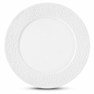 Piatto Piano Bianco Falda Stretta Rilievo Nori – Seltmann Piatto Piano Bianco Falda Stretta Rilievo Nori – Seltmann