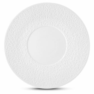 Piatto Piano Bianco Falda Larga Rilievo Nori – Seltmann