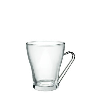 Tazza Cappuccino In Vetro Con Manico In Metallo Linea Oslo 23,5 cl – Bormioli Rocco Tazza Cappuccino In Vetro Con Manico In Metallo Linea Oslo 23,5 cl – Bormioli Rocco