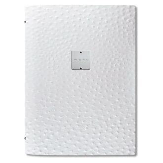 Porta Menu In Pelle Rigenerata Modello A4 Bianco – Dag Style Porta Menu In Pelle Rigenerata Modello A4 Bianco – Dag Style