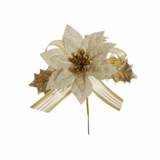 Pick Stella Di Natale Con Agrifoglio E Fiocco – Evergreens Pick Stella Di Natale Con Agrifoglio E Fiocco – Evergreens