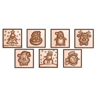 Stampo Quadrati Con Soggetti Natalizi Assortiti – Cabrellon