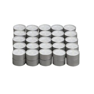 Cf. 100 Pz Tealight In Alluminio Bianco Cf. 100 Pz Tealight In Alluminio Bianco