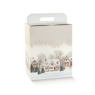 Scatola Portapanettone E Bottiglia Christmas Village – Scotton Scatola Portapanettone E Bottiglia Christmas Village – Scotton