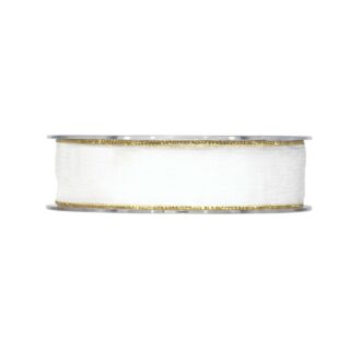 Nastro Organza Bianco Con Bordo Oro – Piovaccari Nastro Organza Bianco Con Bordo Oro – Piovaccari