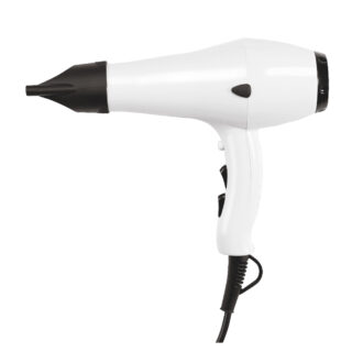 Asciugacapelli con pulsante a rilascio bianco Fit Phon
