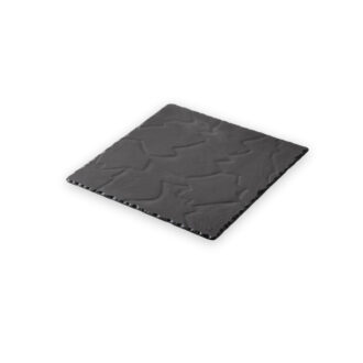 Piatto Piano Quadrato Nero Ardesia Opaca Linea Basalt – Revol