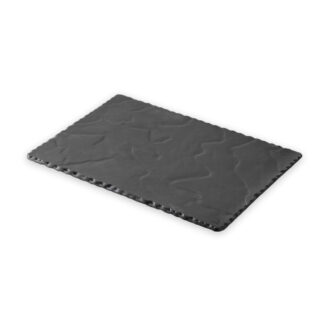 Piatto Piano Rettangolare Nero Ardesia Opaca Linea Basalt – Revol