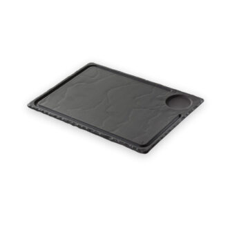 Piatto Bistecca Rettangolare Nero Ardesia Opaca Linea Basalt – Revol