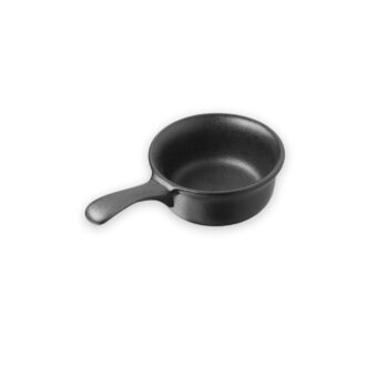 Casseruola In Porcellana Ø 10,5 cm 1 Manico Nero Effetto Ghisa Linea French Classics – Revol