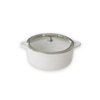 Casseruola Tonda Ø 19 cm In Porcellana Per Induzione Con Coperchio In Vetro Linea Bombance – Revol Casseruola Tonda Ø 19 cm In Porcellana Per Induzione Con Coperchio In Vetro Linea Bombance – Revol