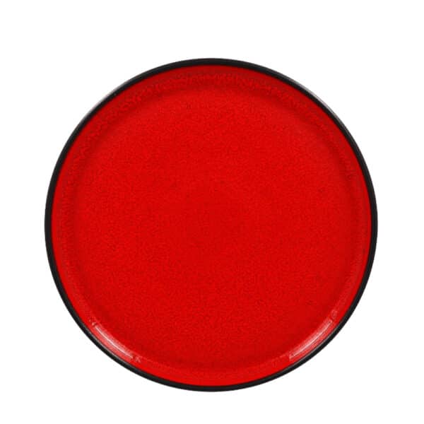 Piatto Piano Walled Basso Fire Red Rak – Rak Porcelain