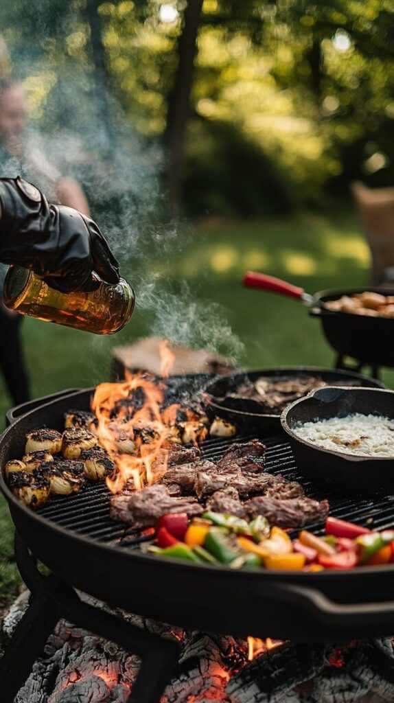 momento conviviale della grigliata