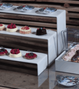 Alzate buffet professionali linea Caleido design modulare