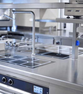 Arredo cucina professionale in acciaio inox tavoli e armadi