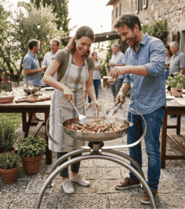 Attrezzature da buffet professionali per esterno e catering outdoor De Luca