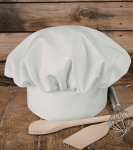 Cappello da cuoco per laboratori e cucine