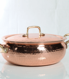 Casseruola professionale in rame stagnato tradizionale