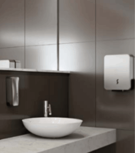 Dispenser sapone liquido da parete in acciaio inox per bagni pubblici professionali (2)