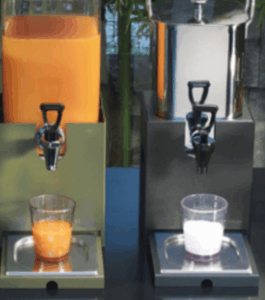 Distributori succhi linea Caleido professionali per buffet hotel