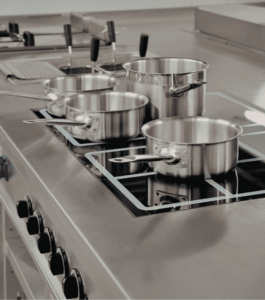 Padella antiaderente in acciaio inox per induzione professionale