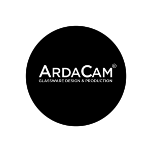 Logo Ardacam vetro soffiato decorato a mano