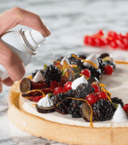 Spray alimentari professionali, staccanti, velluto e lucidanti per pasticceria De Luca