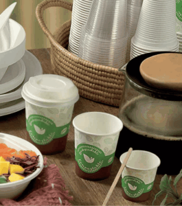 Bicchieri in cartoncino bio compostabile per asporto