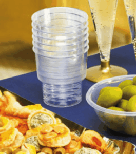 Bicchieri in polipropilene e polistirene per bar