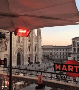Lampada a infrarossi Heliosa per riscaldamento dehor