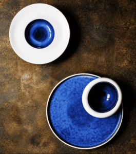 Impiattamento gourmet su piatto professionale serie Abyssos