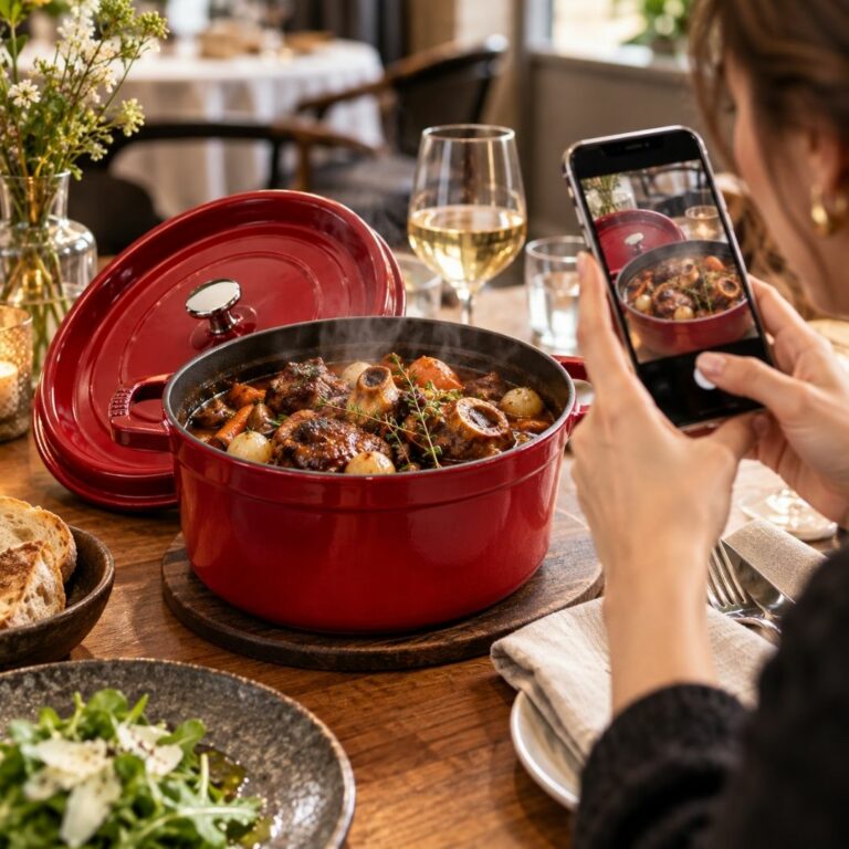 presentazione dei piatti al ristorante